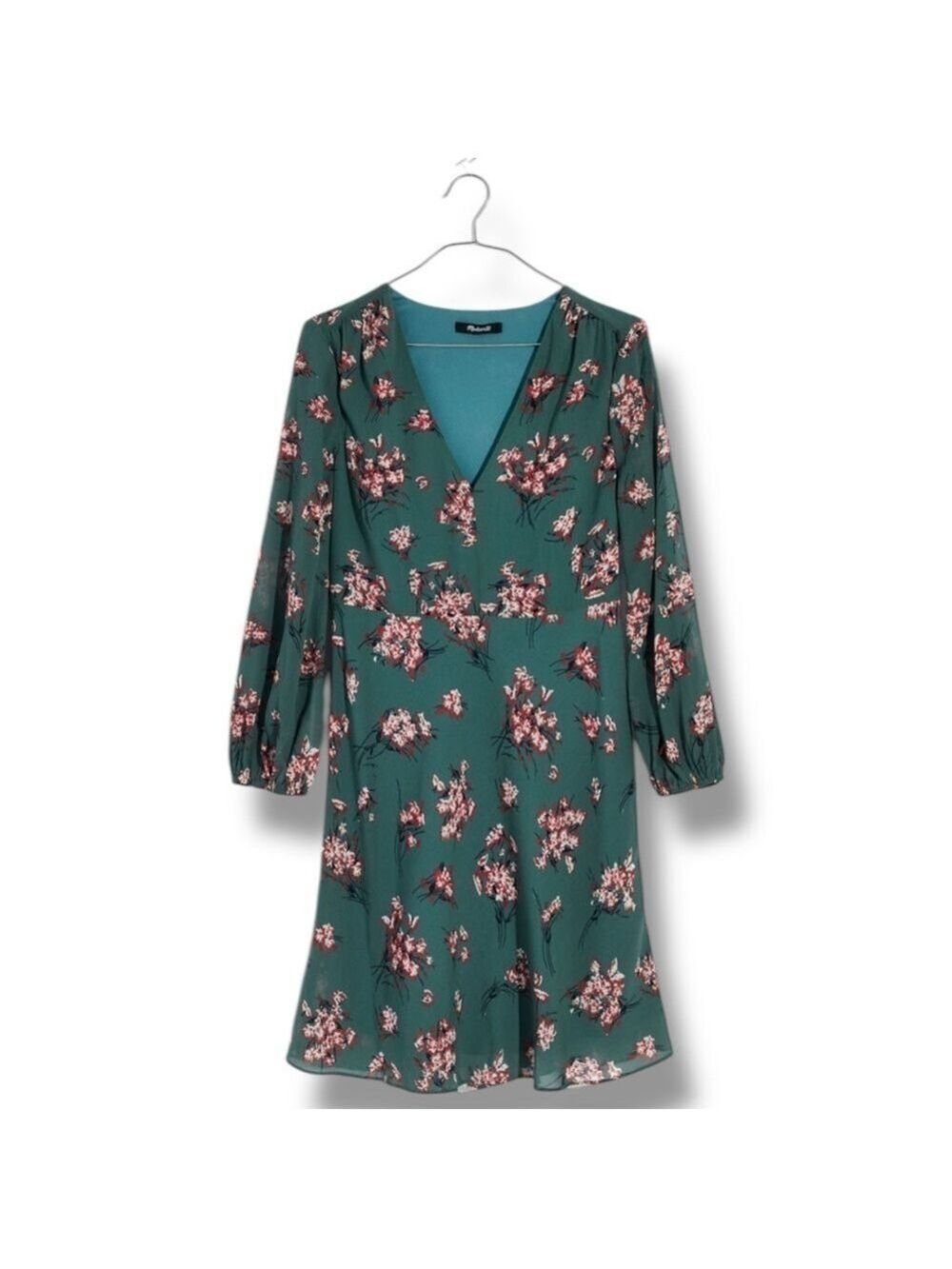 Madewell Sage Green Marguerite Mini Dress in Butterfly Garden - Size 2